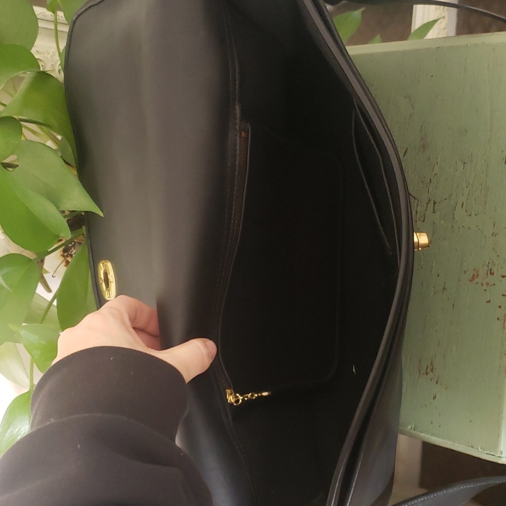 Coach Black Leather Satchel - Picture 6 of 7